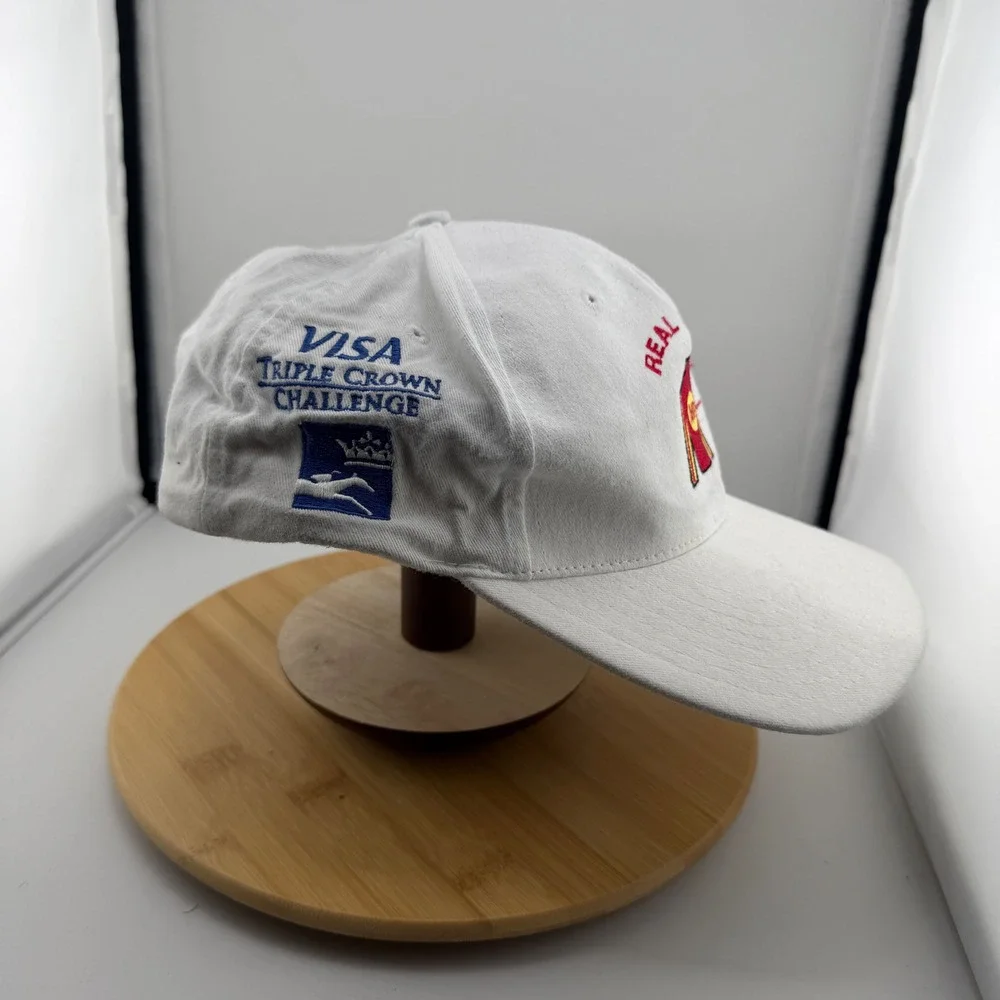 Vintage 1998 Real Quiet Horse Racing NTRA Triple Crown Snapback Hat Rare